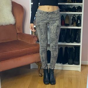 Snake Skin Denim Jeans Topshop